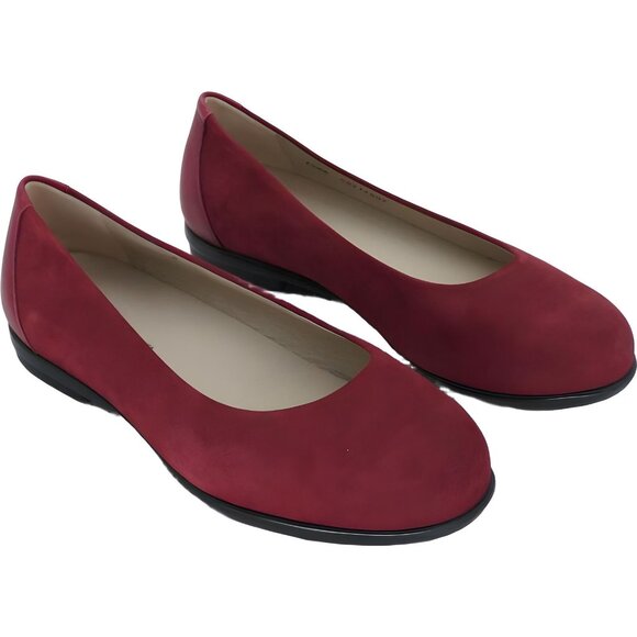 SAS Womens Scenic Scarlett Red Double Wide Flats Size 10 WW - D - Picture 4 of 6